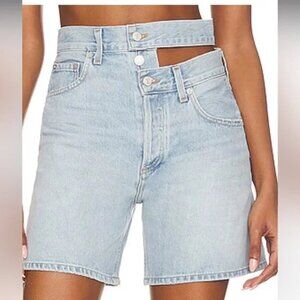 NWOT Agolde Brocken Waist Band 90's Style Jean Shorts Size 28